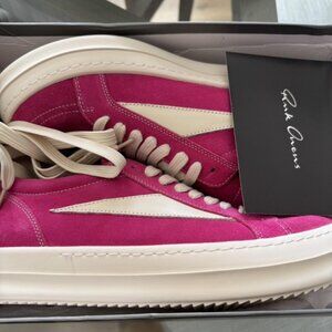 Rick Owens Men's Pink and White Trainers